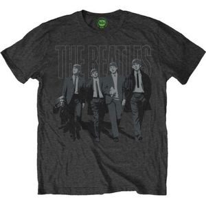 The Beatles - Walking In London Heren T-shirt - S - Grijs