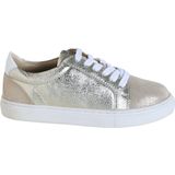 Leren Sneakers - Goud - Kindermodel - Met Veters - Urban Look