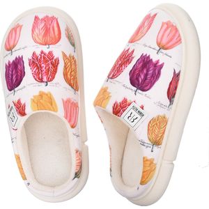 Robin Ruth - Sloffen - Tulpen wit - Pantoffels dames - Maat 38-39