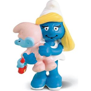 Smurfin Met Baby Smurf - geboorte - Schleich - Speelfiguur - 6cm