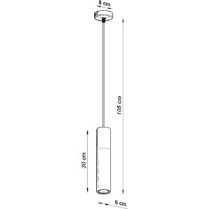 - LED Hanglamp wit beton BORGIO - 1 x GU10 aansluiting