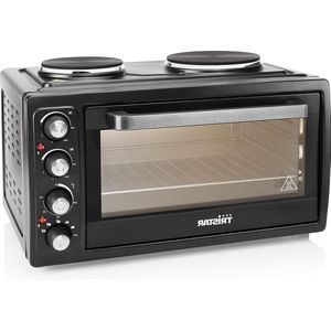 Convectieoven met 2 kookplaten - Volume 38 Liter - 3100 Watt - Groot kookoppervlak