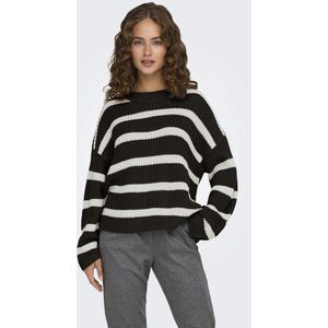 Jacqueline de Yong - Jdyjusty Stripe - Pullover - Chocolate Torte/Eggnog - Dames