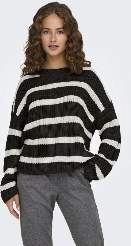 Jacqueline de Yong - Jdyjusty Stripe - Pullover - Chocolate Torte/Eggnog - Dames