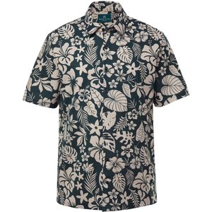 Boston Park Boston Park - Heren - Boston Park piqué-overhemd korte mouw all-over bloemprint - Jungle groen - Maat 3XL