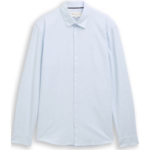 TOM TAILOR DENIM - Overhemd - Lichtblauw - Regular Fit - Lange Mouw