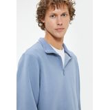 Koton - Sweatshirt - Lichtblauw - Effen - Lange Mouw