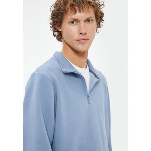 Koton - Sweatshirt - Lichtblauw - Effen - Lange Mouw