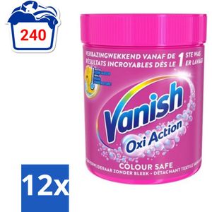 Vanish Oxi Action - Veilige Kleur - Vlekkenverwijderaar Poeder - Zonder Bleek - Gekleurde Was - 550 Gram - Voordeelverpakking - 12 stuks