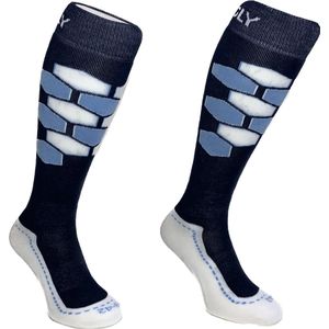Hingly Skisokken HexaSki Blauw-Wit 43-46
