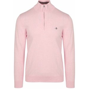 Gant Half Zip Trui Lichtroze - Maat XXL - Heren - Pull marin