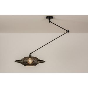 Lumidora Hanglamp 31225 - BAMBOO - E27 - Zwart - Metaal - ⌀ 50 cm