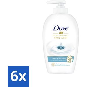 Dove Handzeep - Care & Protect - Diep Reinigend - 250 ml - Voordeelverpakking - 6 stuks