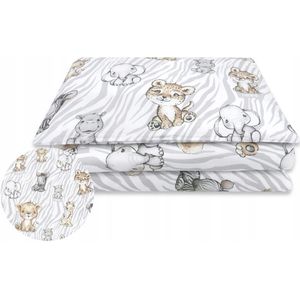 MimiNu Kinderbeddengoed Safari 2-delig 120x90 cm Katoen