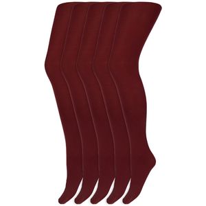 Gekleurde panty’s | Micro | 60 Denier | Merk: Marianne | Maat: S t/m XXL | Kleur: Donker rood | 5 Paar
