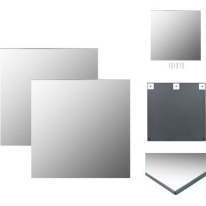 vidaXL Wandspiegel - Praktisch - 60 x 60 cm - Heldere Uitstraling - Spiegel