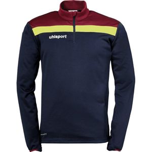 Uhlsport Offense 23 Ziptop Kinderen - Marine / Bordeaux / Fluogeel | Maat: 116