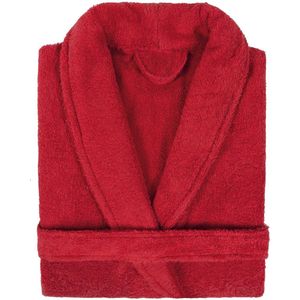 Badstof Badjas met Shawlkraag Uni Pure Royal Rood col 2307 maat XL