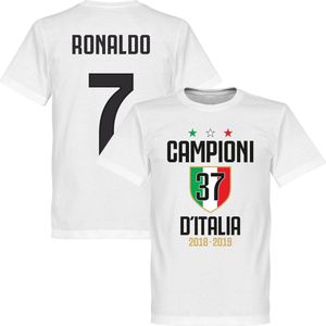 Campioni D'Italia 37 Ronaldo 7 T-Shirt - Wit - 5XL