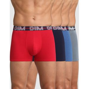Dim Korte short - 4 Pack 9SF Grey/Blue/Red - maat L (L) - Heren Volwassenen - Katoen/elastaan- D01QU-9SF-L