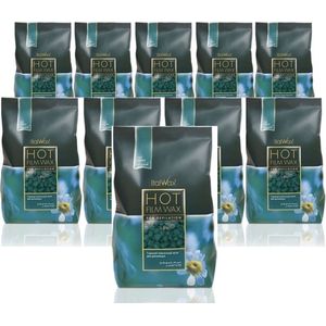 ItalWax Film Wax Azulene 10Kg - Professionele Film Wax Box met 10 Zakjes voor Salongebruik