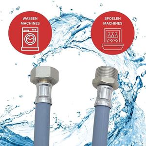 veiligheidsinlaatslang, Aquastop slang voor wasmachines en vaatwassers/wasmachines 3 m