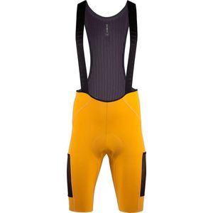 Nalini Heren Fietsbroek kort met bretels - Koersbroek - wielrenbroek Mosterd - GRAVEL BIB SHORT Mustard - S