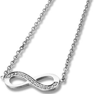 Amanto Ketting Eileen - 316L Staal PVD - Infinity - 7x20mm - 48cm