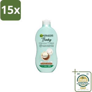 15 x Garnier - Body - Bodylotion - Intensive 7 Days - Herstellend - Karitéboter & Probiotica - 400 ml - Grootverpakking - Bodylotion - Hydratatie - Huidverzorging - Droge Huid - Huidbarrière