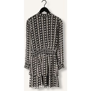 Aaiko - Gabry Ikat DOT VIS 515 - A-lijn Jurk - Zwart - Mini