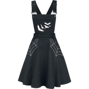 Hell Bunny Miss Muffet Pinafore Dames Korte jurk - zwart - L