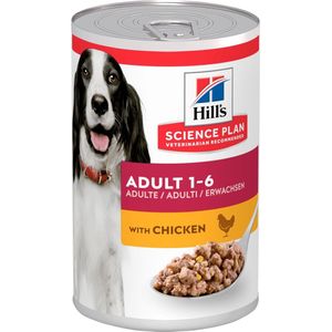 Hill's Science Plan Adult Natvoer Hond met Kip 12x370g