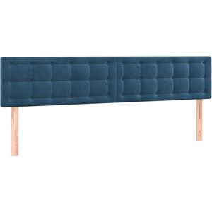 vidaXL Boxspring met LED - Fluweel - 160x200 cm Boxspring - Donkere Kleuren - Velvet Bed - Led Lampen - Slaapcomfort