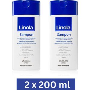 Linola Hydraterende Shampoo Duo - 2x 200ml Pack- Ideaal voor Droge, Gevoelige & Eczeem-Gevoelige Huid