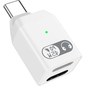 Audio Adapter 2-in-1 Lightning to USB C Adapter for Headphones with 45W Fast Charging for iPhone16/15 Series iPad Mini/Air/Pro More USB-C Device Not for Data TransferWhite