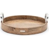 Riviera Maison Dienblad Rond - Pretty Hearts Serving Tray - Naturel