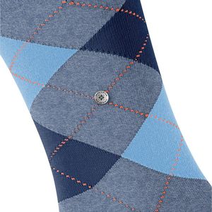 Burlington King one-size duurzaam biologisch katoen sokken heren blauw - Matt 46-50