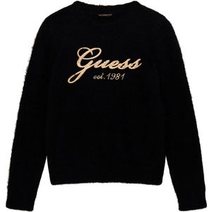 Guess Girls Logo Sweater Zwart - Maat 128