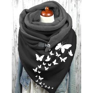 Mode sjaal-160*45cm-Zwart-1 artikel-Warme winter-Driehoekige sjaal