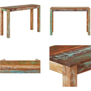 vidaXL Wandtafel 110x35x76 cm massief gerecycled hout - Console Tafel - Console Tafels - Bijzettafel - Bijzettafels