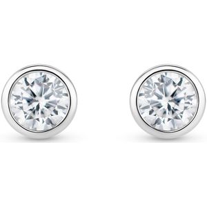 Miore® - Zilveren Oorbellen Knopjes met Zirkonen - Dames - 925 Sterling Zilver - Cubic Zirconia - 1.8 karaat - Allergeenvrij - Studs - Handgemaakte Hoogwaardige Sieraden