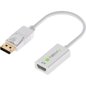 Techly DisplayPort 1.2 Male naar HDMI Female Active Adapter (15 cm)