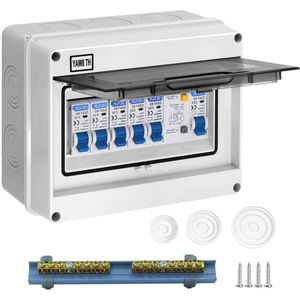 Opbouw Zekeringkast IP65 - Kleine Verdeelkast voor Thuis/Kantoor/Winkelcentrum met Stroomschakelaar 63A