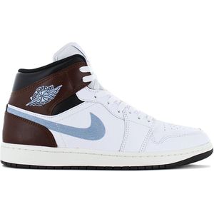 Air Jordan 1 Mid SE - Heren Sneakers Basketbalschoenen Schoenen Leer Wit FQ7831-142 - Maat EU 42 US 8.5