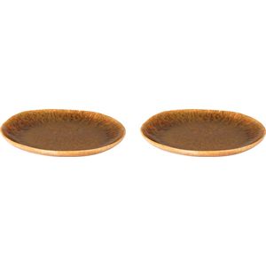 Palmer Bord Rustique 22 cm Bruin Stoneware 2 stuks