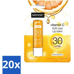 Sence - Soft Care Vitamin C - Lippenbalsem - Hydraterend - 4,3 g - Bulkverpakking - 20 stuks