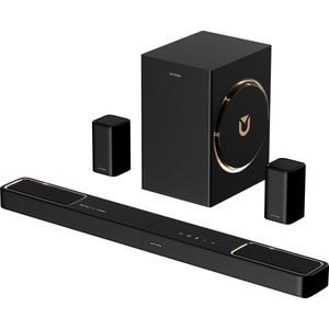 ULTIMEA 5.1.2-kanaals Dolby Atmos soundbar met 6,5"" subwoofer, 2 surround speakers, HDMI eARC, Bluetooth 5.4 en app-bediening