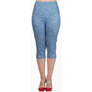 Dancing Days - SWEET TALKER Capri broek - XS - Blauw/Wit