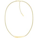 Calvin Klein CJ35000339 Dames Ketting - Choker - Sieraad - Collier - Staal - Goudkleurig - Slang - 1 mm breed - 45 cm lang