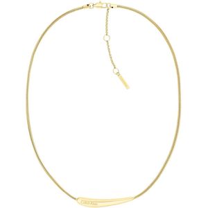 Calvin Klein CJ35000339 Dames Ketting - Choker - Sieraad - Collier - Staal - Goudkleurig - Slang - 1 mm breed - 45 cm lang